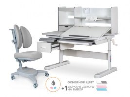 Комплект парта Mealux Florida Multicolor + кресло Mealux Onux Duo серый